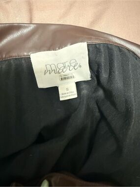 mare leather-look Maxi Skirt in Brown